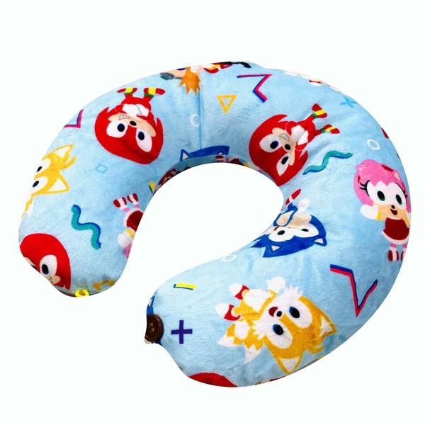 セガ変身ネックピロー 首枕 ソニック 飛行機 快適グッズ 軽量 コンパクト まくら ぬいぐるみ