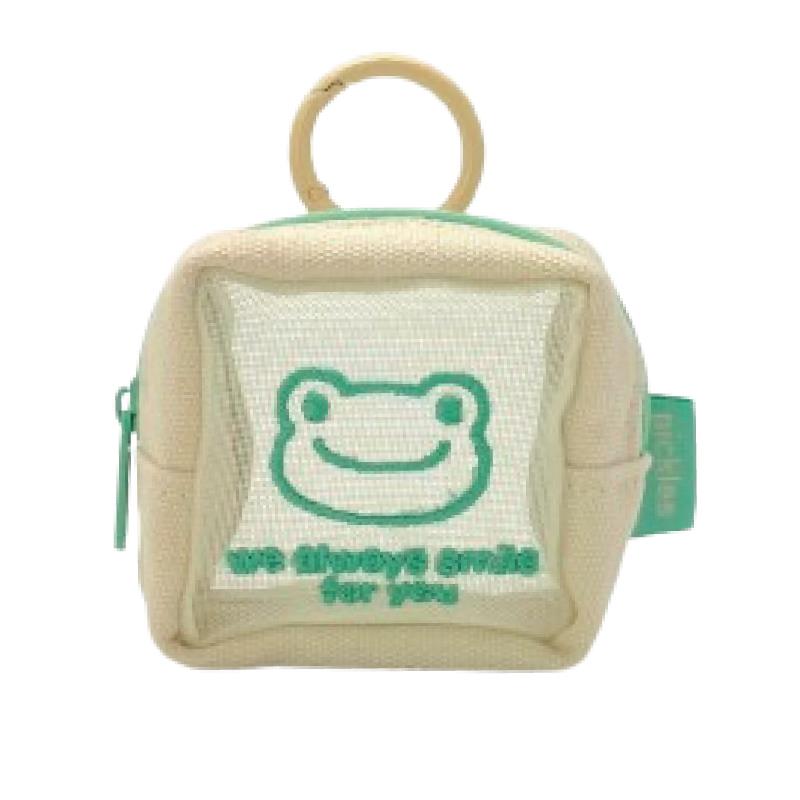 かえるのピクルス メッシュ カラビナミニポーチ BE 予約商品