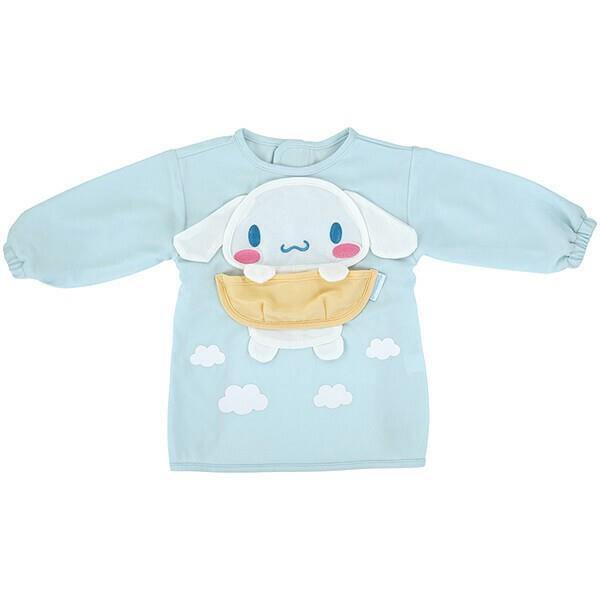 シナモロール ダイカットベビー長袖エプロン ベビー 用品 可愛い 便利 ごはん 食べこぼし キャラクター..