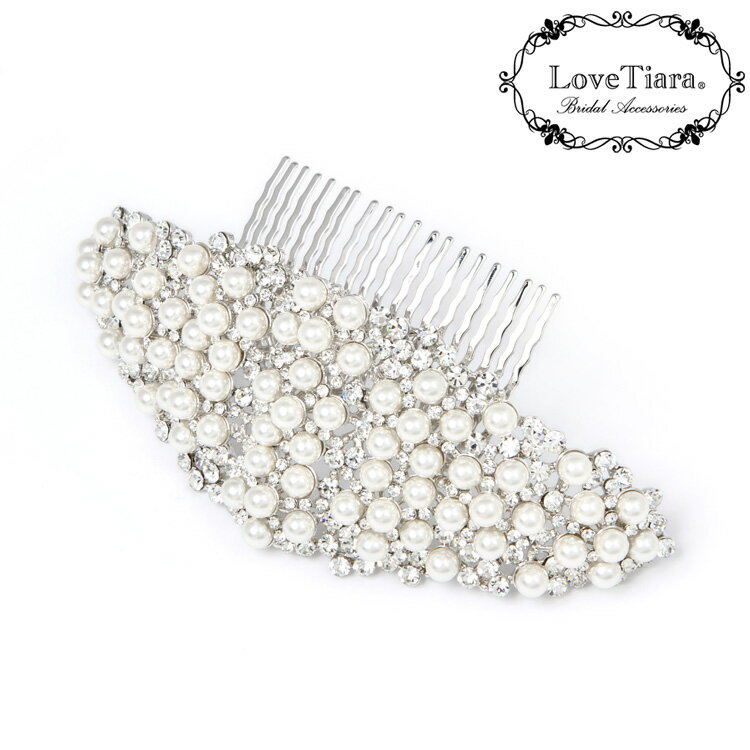 ラブティアラ楽天市場店のヘッドドレス 【アシュレイパール】・アウトレット｜ ビジューコーム パール ボンネ ボンネット ティアラ ウエディング ブライダル 花嫁 結婚式 ブライダルアクセサリー ウエディングアクセサリー 海外挙式 2次会 パーティー アイテム 小物 ビジュー｜アングル2