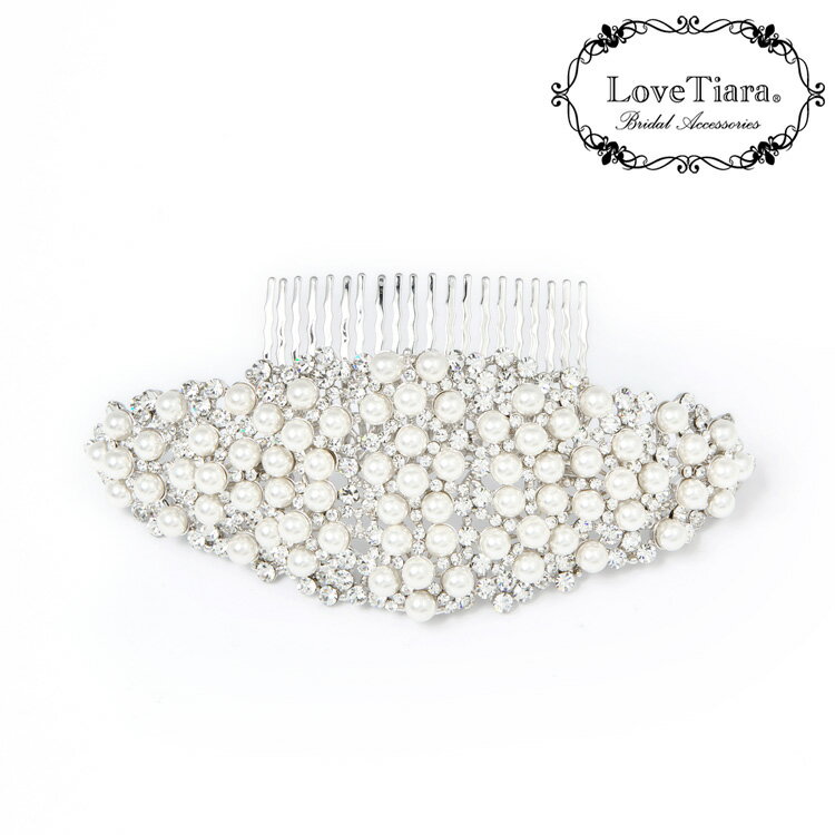 ラブティアラ楽天市場店のヘッドドレス 【アシュレイパール】・アウトレット｜ ビジューコーム パール ボンネ ボンネット ティアラ ウエディング ブライダル 花嫁 結婚式 ブライダルアクセサリー ウエディングアクセサリー 海外挙式 2次会 パーティー アイテム 小物 ビジュー｜アングル3