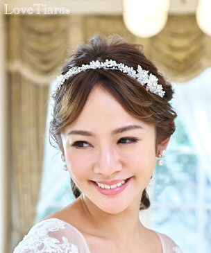 カチューシャ【クレッシェンド】 | カチューシャ ビジュー ウェディング ウエディング ブライダル 結婚式 大人 ヘッドドレス アクセサリー ヘアアクセサリー ヘッドアクセサリー ヘッド アクセ 髪飾り ティアラ 小物 アイテム 前撮り 花嫁 上品 二次会 海外挙式