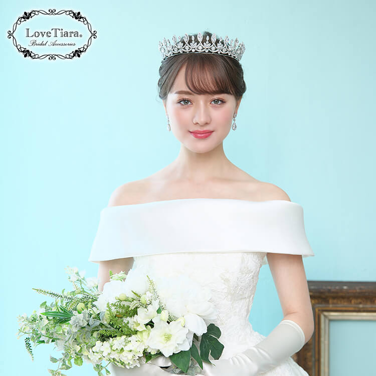 ベラドンナ ジルコニア ティアラ｜ウェディング ウエディング ブライダル 結婚式 花嫁 王冠 クラウン 大ぶり 大人 成人式 豪華 華やか アクセサリー ヘアアクセサリー ヘッドアクセサリー ヘッド アクセ 髪飾り カチューシャ キュービックジルコニア 生誕祭 プレゼント