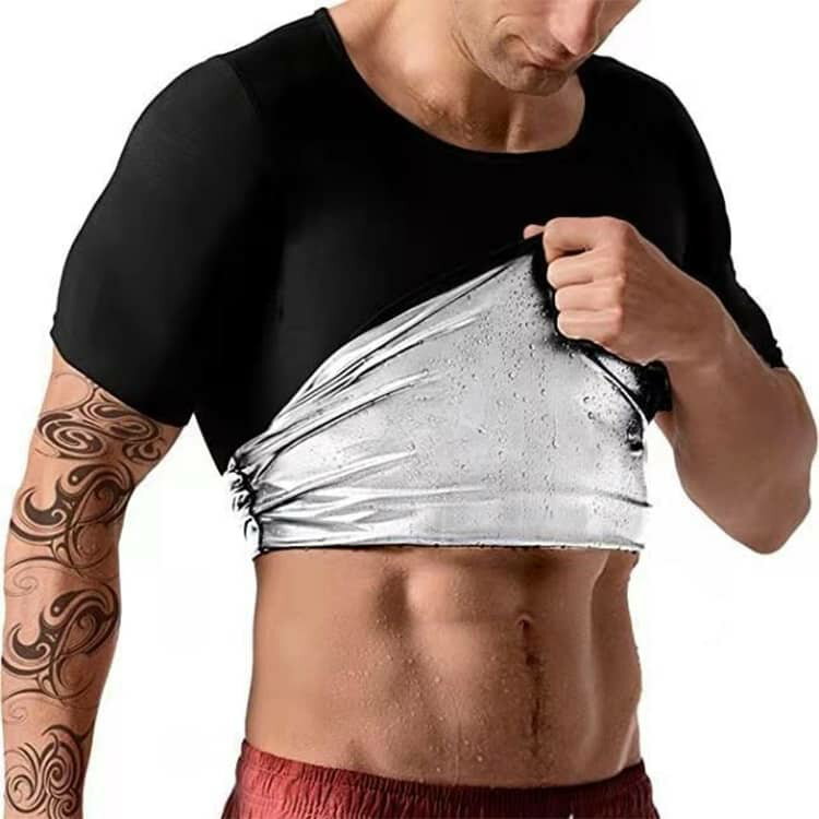 発汗シャツ サウナシャツ 男性用 シェイプアップ サウナスーツ 加圧インナー スポーツ 発汗 コンプレッション メンズ サウナシャツ ダイエット ボディシェイパー 半袖 Tシャツ 3
