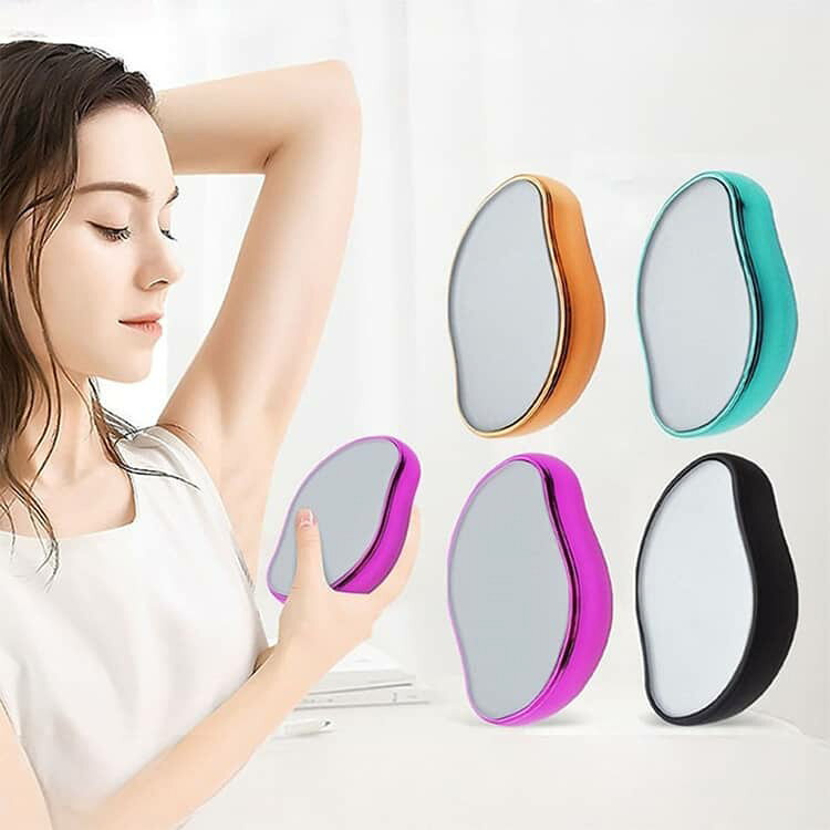 LOVE WINGの女性 簡単 足 ナノミラー 剃毛 脱毛工具 磨毛器 无痛 ナノガラス ガラス 除毛パッド 家用 ムダ毛処理 無痛脱毛器 脱毛 こするだけ 洗える 全身 脱毛 腕 除毛神器 おしゃれ 美肌 ツルツル 肌触り 自己処理｜アングル2