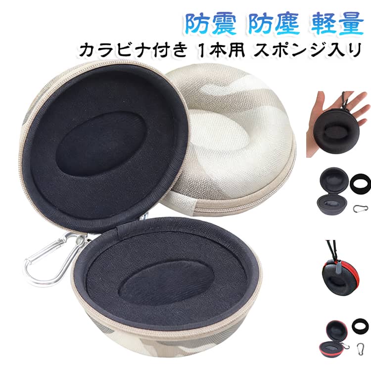 ウォッチケース 携帯用 1本用 腕時計収納ボックス スポンジ入り 防震 カラビナ付き コンパクト 収納ボックス 収納ケース EVA 耐衝撃 防塵 防傷 ファスナー式 軽量 腕時計ケース 旅行用ポーチ 出張 旅行用 メンズ レディース プレゼント