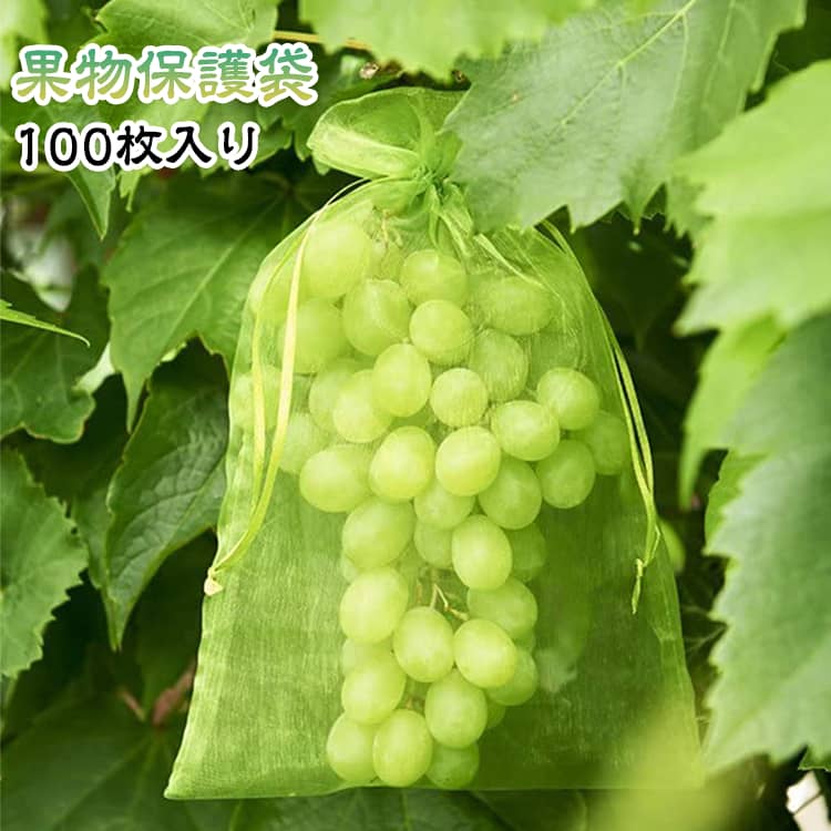 丈夫なオーガンジー素材で作られた果物袋は、耐腐食性と耐久性に優れ、軽量で通気性が良く、頑丈なのが特徴です。この透過型デザインは、光合成を妨げないため、野菜や果物の日光の吸収がよくなり、健康に育つことができます。防虫・防鳥だけでなく、種子の保存、播種、発芽、熟成栽培にも。植物、果物、野菜、花などを虫、蚊、ミミズ、鳥などから守る。 屋内外のガーデニングに最適です。フルーツメッシュバッグは巾着タイプなので、しっかり閉じることができます。開閉にも非常に便利です。 サイズ 7*9cm 8*10cm 10*12cm 10*15cm 13*18cm 15*20cm サイズについての説明 サイズ：7*9cm 8*10cm 10*12cm 10*15cm 13*18cm 15*20cm。※実寸はメジャー採寸の為、若干の誤差が生じる場合があります。 素材 ポリエステル 色 ホワイト（100個入り） ブラック（100個入り） ピンク（100個入り） シャンパン（100個入り） ブルー（100個入り） パープル（100個入り） ダークパープル（100個入り） アイボリー（100個入り） オレンジ（100個入り） レッド（100個入り） ライトブルー（100個入り） ワインレッド（100個入り） グレー（100個入り） ライトグリーン（100個入り） アーミーグリーン（100個入り） バラレッド（100個入り） グリーン（100個入り） ロイヤルブルー（100個入り） イエロー（100個入り） コーヒー（100個入り） 備考 ●サイズ詳細等の測り方はスタッフ間で統一、徹底はしておりますが、実寸は商品によって若干の誤差(1cm～3cm )がある場合がございますので、予めご了承ください。 ●製造ロットにより、細部形状の違いや、同色でも色味に多少の誤差が生じます。 ●パッケージは改良のため予告なく仕様を変更する場合があります。 ▼商品の色は、撮影時の光や、お客様のモニターの色具合などにより、実際の商品と異なる場合がございます。あらかじめ、ご了承ください。 ▼生地の特性上、やや匂いが強く感じられるものもございます。数日のご使用や陰干しなどで気になる匂いはほとんど感じられなくなります。 ▼同じ商品でも生産時期により形やサイズ、カラーに多少の誤差が生じる場合もございます。 ▼他店舗でも在庫を共有して販売をしている為、受注後欠品となる場合もございます。予め、ご了承お願い申し上げます。 ▼出荷前に全て検品を行っておりますが、万が一商品に不具合があった場合は、お問い合わせフォームまたはメールよりご連絡頂けます様お願い申し上げます。速やかに対応致しますのでご安心ください。