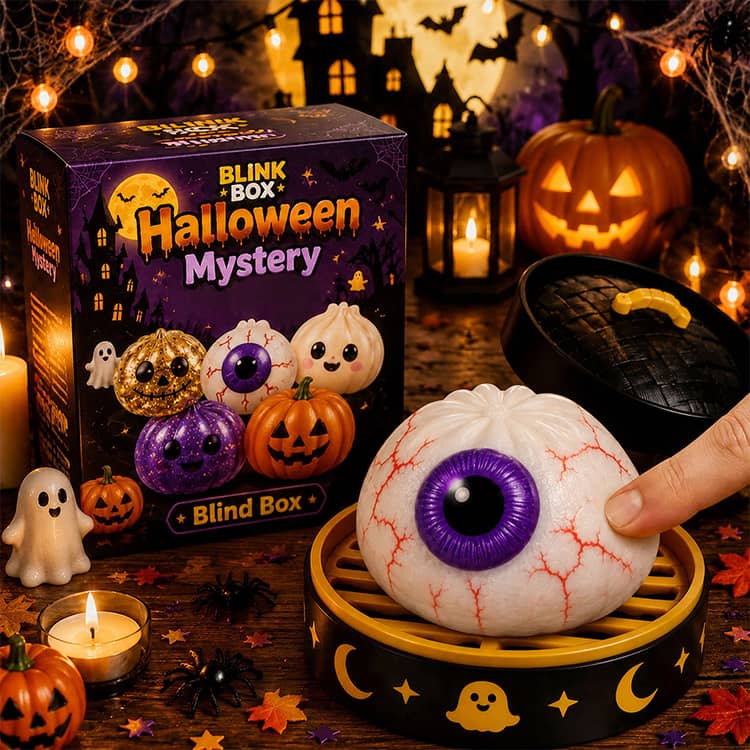 ぷにぷに 肉まんスクイーズ SNSでバズり中！5個セット 全種セット もちもち ハロウィン かわいい おばけ やわらか 癒しグッズ ストレス解消 SNSでバズり中！5個セット おもちゃ lovewing-10013707 LOVE WING サンプル画像2