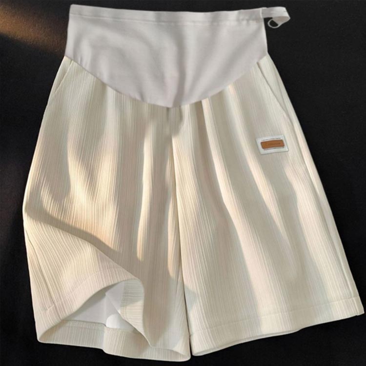 接触冷感 ハーフパンツ 2枚セット 夏 薄手 涼しい ショートパンツ ウエスト調節可能 部屋着 ルームウエア 送料無料 マタニティウエア ショート丈 パンツ 5分丈 パンツ 薄手 楽チン 無地 シンプル 大きサイズ 春夏 出産準備 3