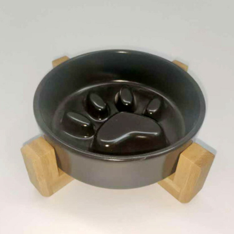 おしゃれ 猫 早食い防止食器 給水器 早食い防止 犬 陶器 ペット 肉球 木製スタンド付き 皿 フードボウル かわいい 餌入れ 餌皿 水飲み 犬 猫の餌入れ 台 大型犬 フードボウル 皿 水入れ 食器 ネコ 小型犬 猫 ねこ 猫 ペットボウル ご飯皿 3