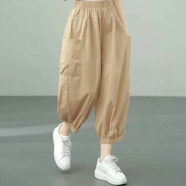 レディース パンツ バルーンパンツ 夏 ワイドパンツ 春 サルエルパンツ アンクルパンツ ウエストゴム ハロンパンツ イージーパンツ ロングパンツ コクーンパンツ バルーンパンツ 9分丈パンツ ボトムス 9分丈 カジュアル風 お洒落 30代 40代 50代 lovewing-10006009 LOVE WING サンプル画像3