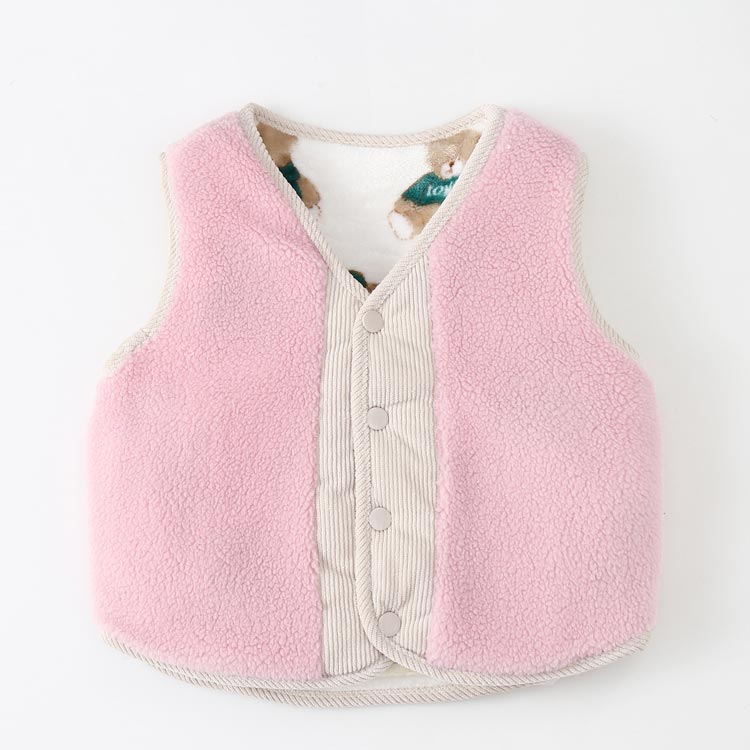 送料無料 4色 ベスト キッズ ボアベスト 90cm-130cm 子供服 こども 男の子 女の子 リバーシブル お出かけ スナップボタン ベスト ベビー服 子ども 子供 キッズ服 ジレ 韓国子供服 もこもこ あったか 羽織り おしゃれ アウター シンプル 可愛い 厚手