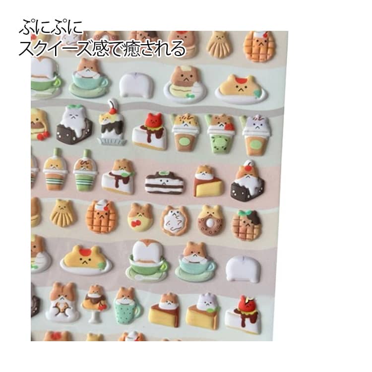 Stickers - ぷくぷくシール 女の子 キッズ シール帳 手帳 シール ぷくぷく ステッカー 子供 ノート 中学生 DIY 5枚セット 小学生 3Dシール 立体シール デコシール ぷくぷくシール 文房具 人気 SNS 動物柄 友達 誕生日 プレゼント かわいい 5枚組 カラフル 可愛い ギフト