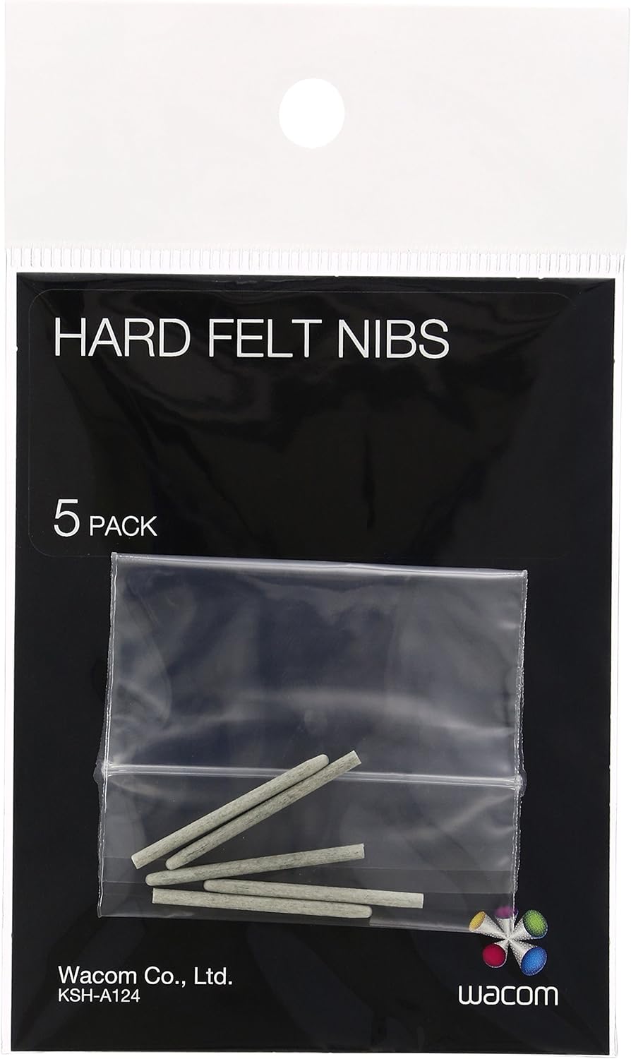 Wacom ペンタブレット ペンタブ オプション 替え芯 Cintiq/Intuos/Bamboo/DTx用 ハードフェルト5本入り ACK-20003