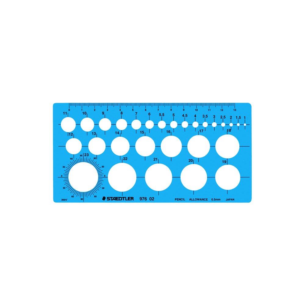 ステッドラー(STAEDTLER) テンプレート 円定規 (小) 1枚 976 02
