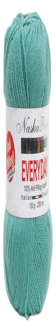 NASKA 手編み毛糸 エブリデイ ソリッド 並太 COL. 54 水色 系 約 100g 250m N-53