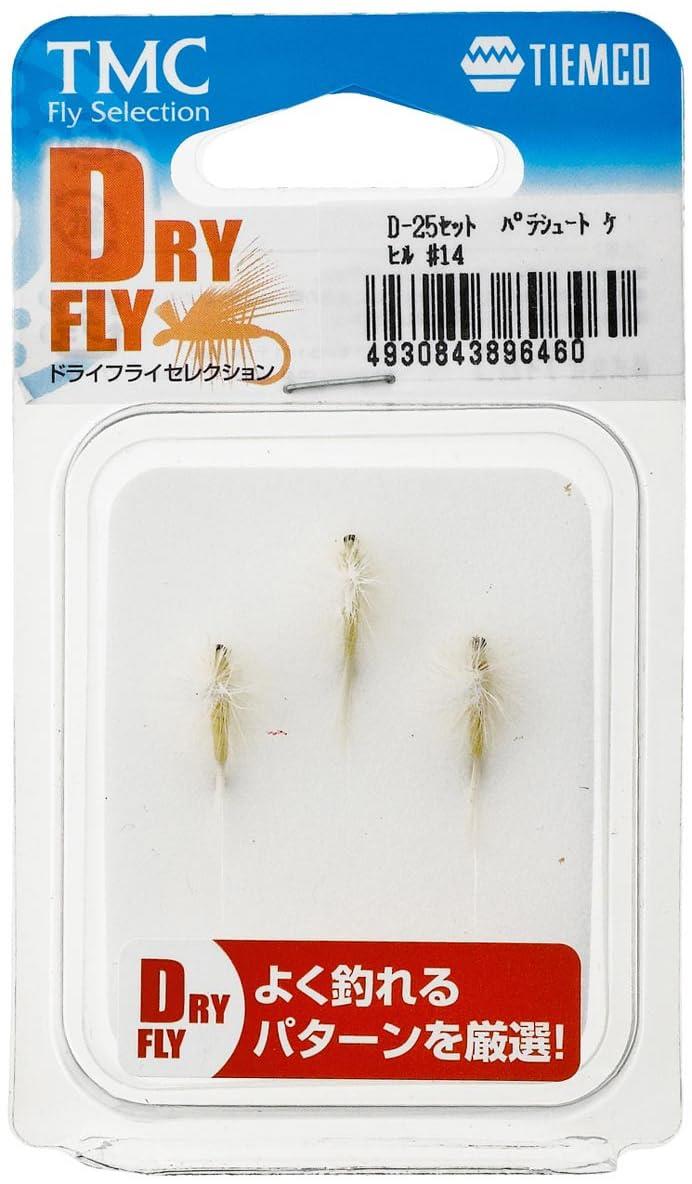 ティムコ(TIEMCO) TMC 完成品フライセット ドライフライ D-25セット パラシュート ケイヒル #14