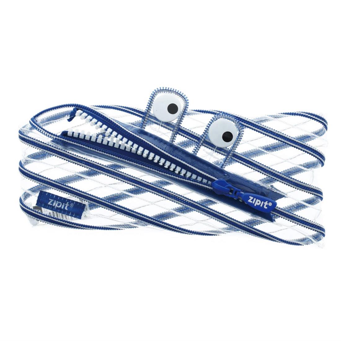 Zipit 化粧ケース クリアモンスター ブルー