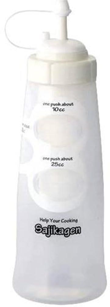 台和(Daiwa) 調味料ボトル ドレッシングボトル 600ml ホワイト 目盛り付き ワンプッシュ 10cc 25cc 30cc 日本製 調味料入れ さじかげんL ME-600S 1本入