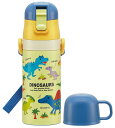 スケーター(skater) 子供用 ステンレス 水筒 2way 直飲み 420ml コップ飲み 350ml ディノザウルス ピクチャー 子供に優しい軽量タイプ 男の子 保温・保冷恐竜 小容量タイプ waterbottle スポーツボトル かわいい キッズ 子供 こども 水瓶 SKDC3-A(3)