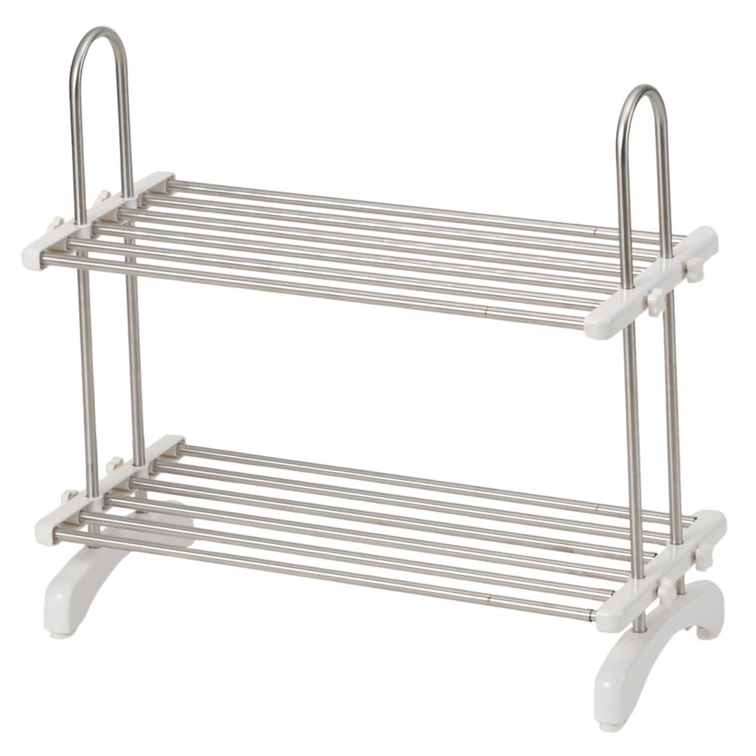 高儀 TAKAGI ステンレス スライド式 伸縮パイプ棚 長方形 棚 幅調整可能 置き型タイプ シルバー キッチン置き棚 収納棚 キッチン収納 錆びにくい 耐荷重5kg