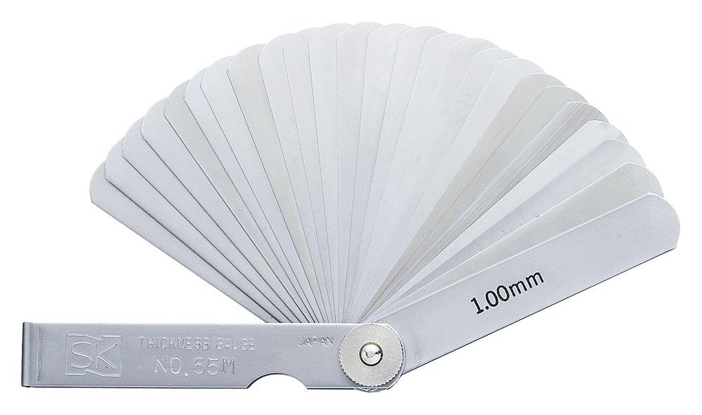 新潟精機 SK 日本製 シクネスゲージ(すきまゲージ) 25枚組 75mm 65M 0.03-1.00mm