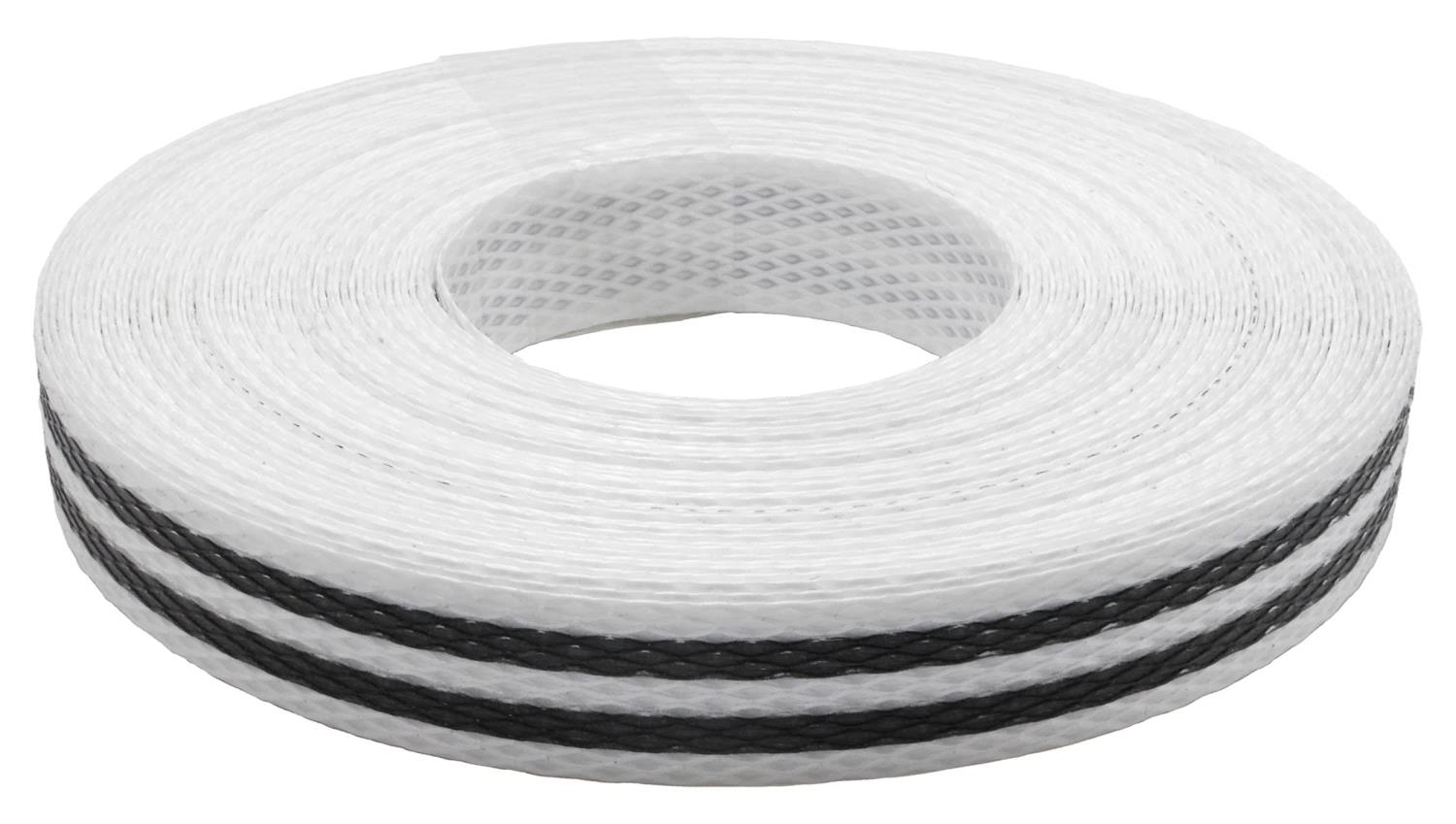 紺屋商事(Konyacorporation) PPバンド 白黒ストライプ色 15mmx10m 手仕事用 00321110