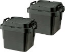 リス(RISU) 収納ボックス トランクカーゴ 30L グレー 日本製 TC-30S 2個セット コンテナ ボックス スタッキング 屋外収納 キャンプ 防水 G...
