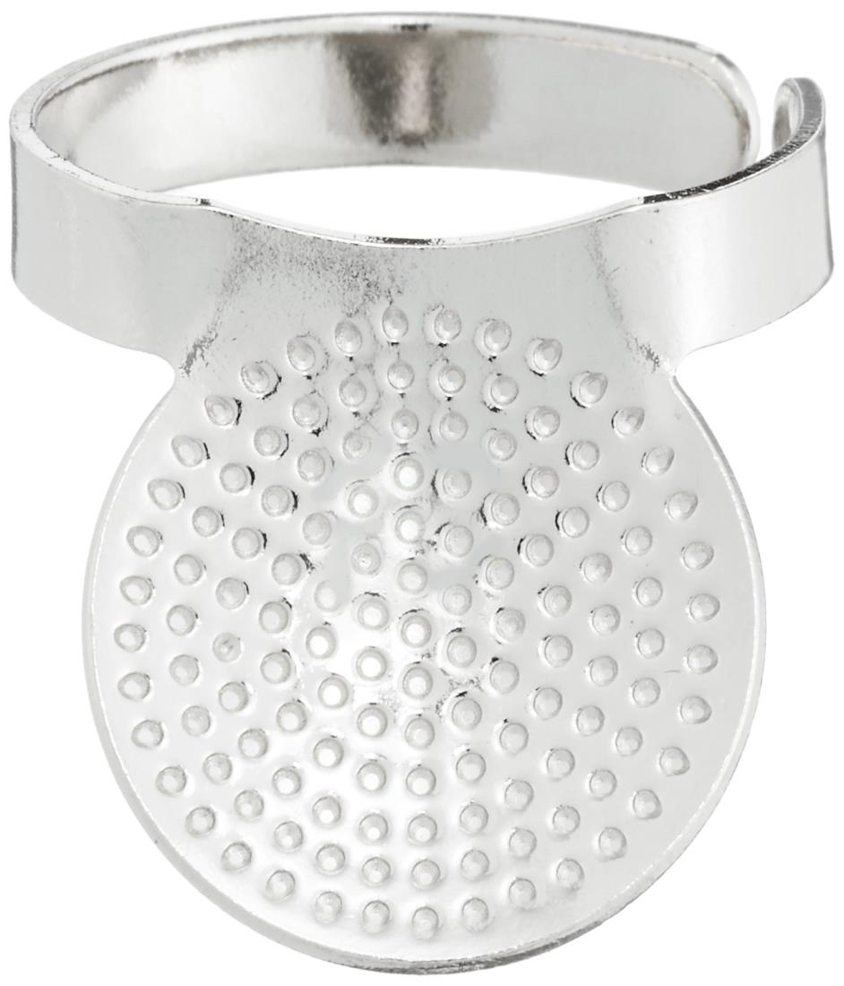 クロバー(Clover) 皿付指ぬき 5.5 x 6.5 x 1.2 cm 真鍮(ニッケルメッキ) 34-301