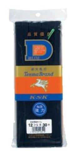 川村製紐 金天馬 赤天馬強力平ゴム 30m巻 12コール(11mm) kw10641 黒