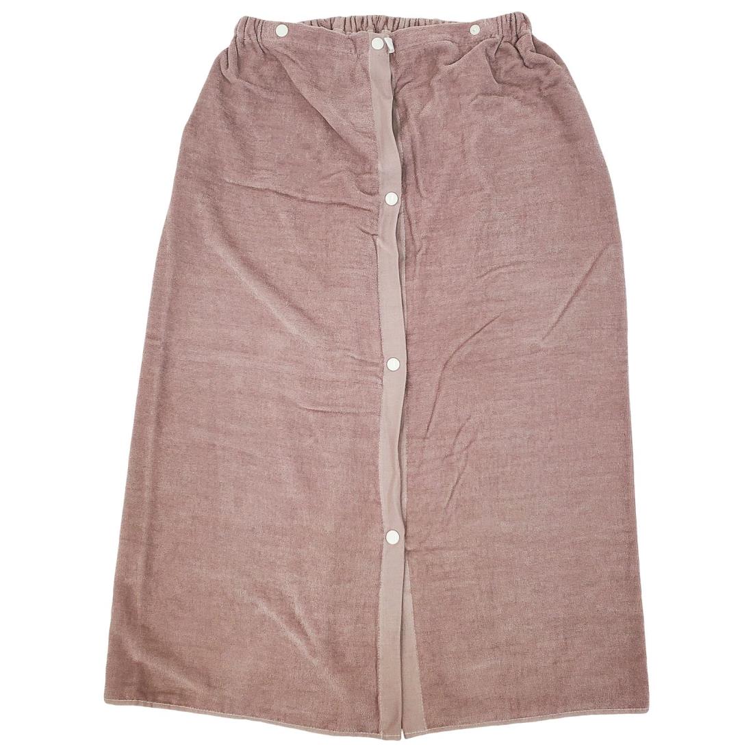 林(Hayashi) ラップタオル Lサイズ 約80×120cm シャーリングカラー 無地 ベージュ24 MN486128