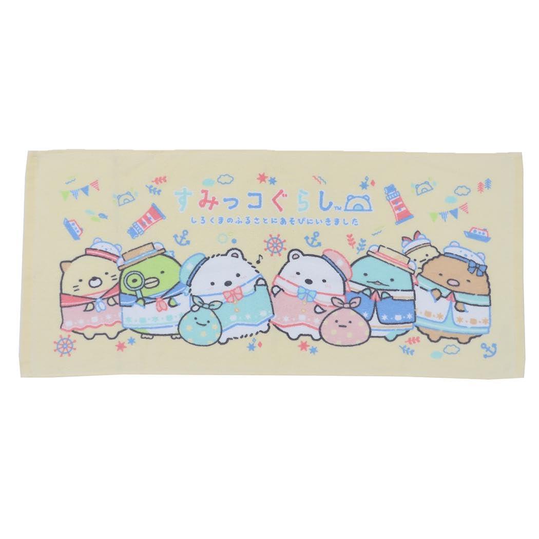 フェイスタオル ＜すみっコぐらし ふるさとにおでかけ＞パイル染料プリント