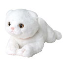 サンレモン ひざ ねこ スコティッシュフォールド ホワイト 16.4×11.7×37cm ぬいぐるみ アニマル P-8332(3)
