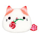 三英貿易(Sanei Boeki) だんごフレンズ 花ねこだんご バラ W7.5×D6×H7cm ぬいぐるみ NDH01