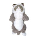 サンレモン ひざねこ すやすや ラグドール GYBR 22×14×47cm ぬいぐるみ アニマル かわいい 猫 ネコ グレージュ P-1263