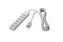 バッファロー BUFFALO 2ピン電源タップ 6個口 雷サージガード 1m ホワイト BSTAPSG2610WH