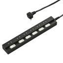 雷に強い節電タップ 6個口 3m 黒_HS-TPK63PBT-K 00-6946