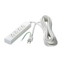 バッファロー BUFFALO 3ピン電源タップ 4個口 スタンダード 2m ホワイト BSTAPST3420WH