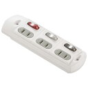 オーム(OHM) 電機 電源タップ DIYタップ 個別スイッチ付き 3個口 補修用電源タップ HS-TM3BSWX3-W 00-1396