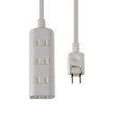 エルパ (ELPA) 扉付タップラン 電源タップ 延長コード 125V 1m 4個口 ホワイト WBT-N4010B(W)