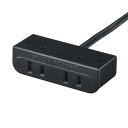 エルパ(ELPA) 家具用コンセント2個口 定格:AC125V 15A 合計1500Wまで コード長:2m 口数:2個口 付属品:丸頭木ネジ 2本(Φ3.1×10mm) カラー:ブラック プラグ形状:L型プラグ 本体材質:ABS FO-22(BK)