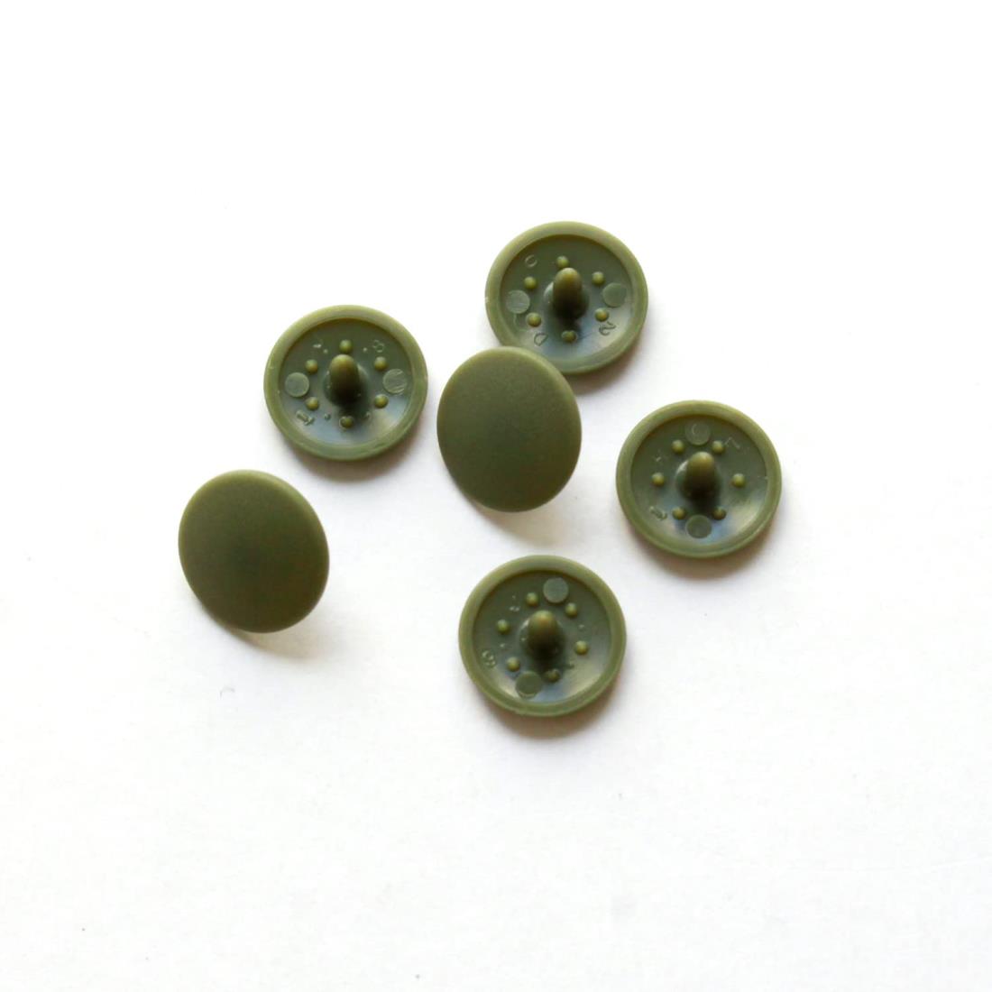 日本紐釦 SUN GRIP サングリップ プラスチックスナップ カーキ 13mm 12組入 SG-K