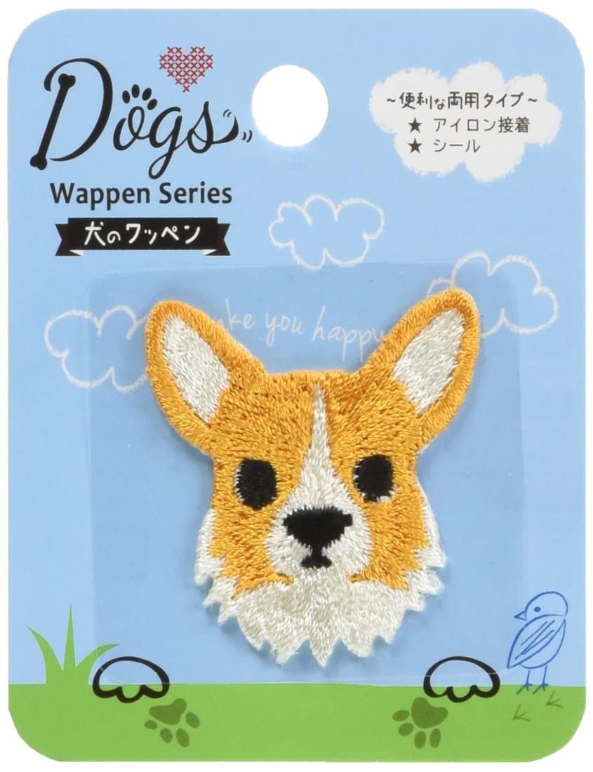 稲垣服飾 ドッグス シールワッペン コーギー シール・アイロン接着 両用 DOG009