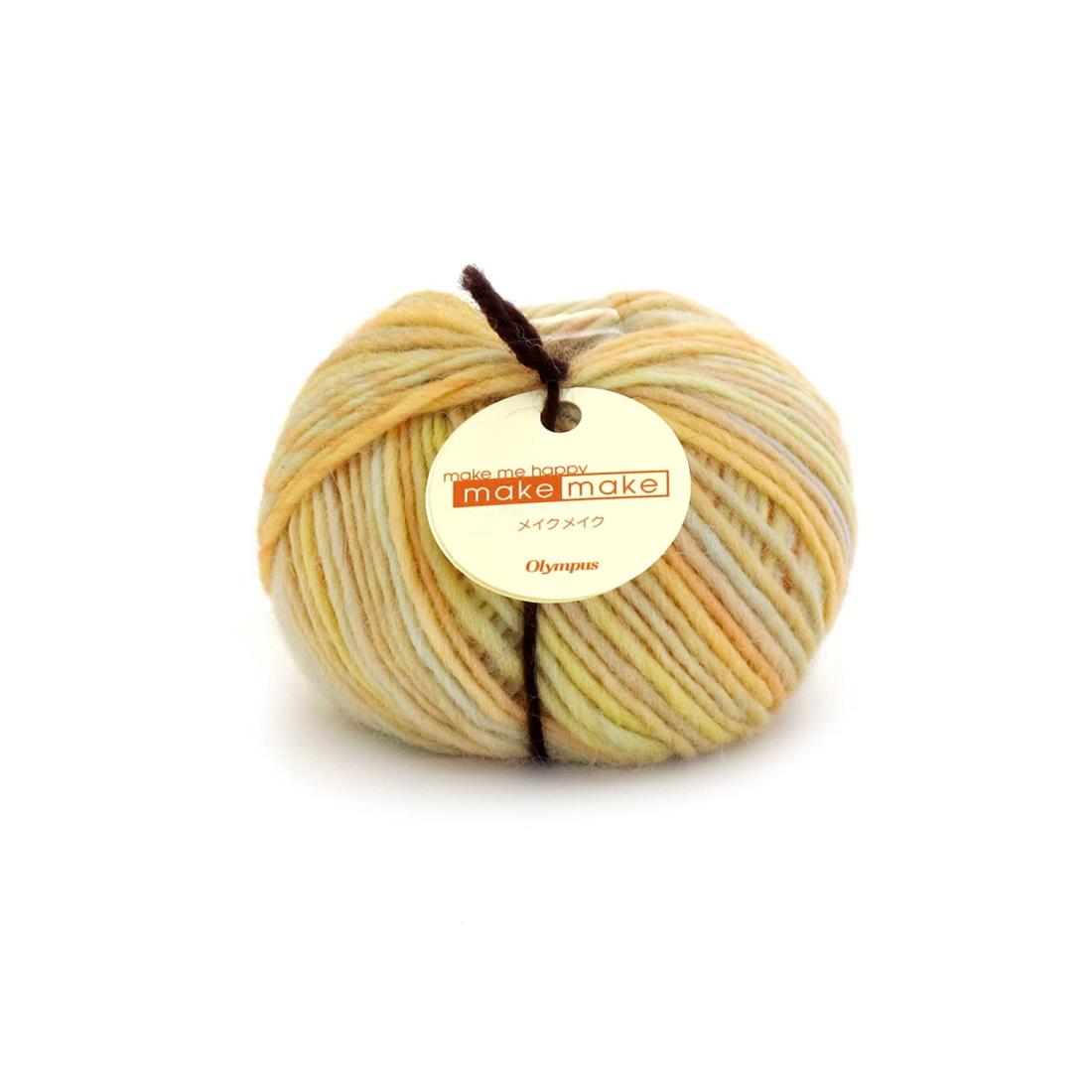 オリムパス製絲(Olympus Thread) メイクメイク 毛糸 並太 Col.23 オレンジ 系 25g 約62m