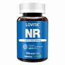 LOVITA リポソーム NR 1000mg 高吸収 腸溶性 エイジングケア ベジタリアンカプセル 100粒 cGMP認証 アメリカ製 送料無料 吸収率向上型 トランスレスベラトロール ケルセチン配合 ニコチンアミドリボシド