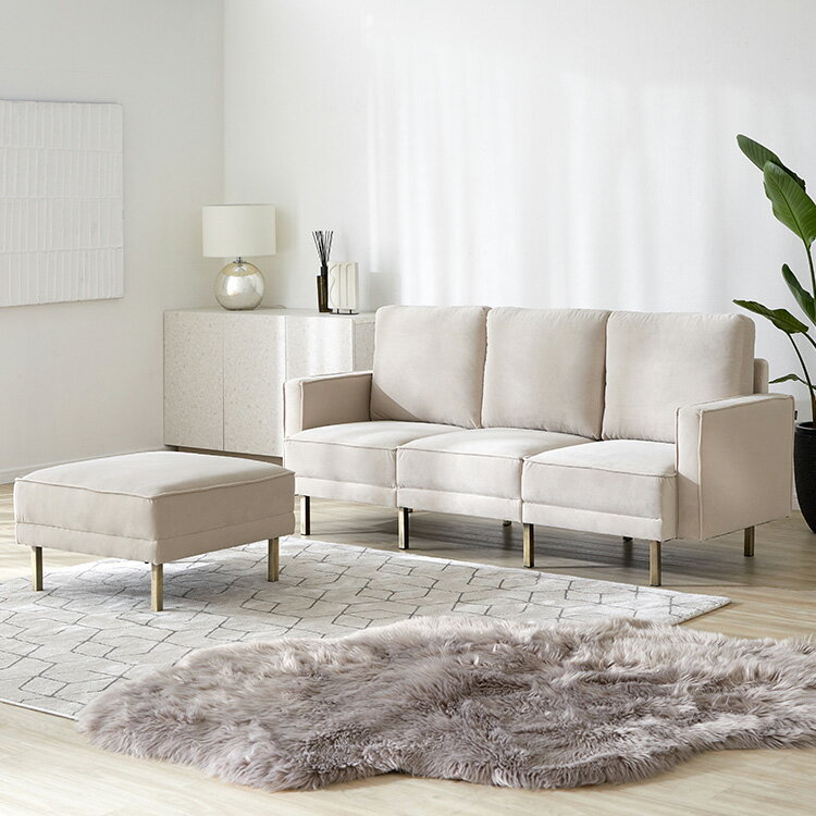 [ポイント10倍! 11/20 20:00-11/25 23:59] ＼お客様と共同開発／ ソファー カウチソファー 三人掛け 三人 3人 2.5人掛け オットマン オットマン付き L字 I字 奥行 広め ハイバック おしゃれ カウチ 脚 脚付き 白 シンプル 布 かわいい レザー 高級感