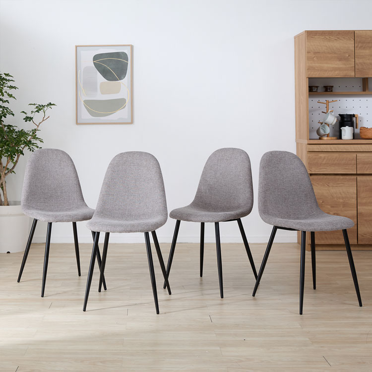 [ポイント10倍! 11/20 20:00-11/25 23:59] チェア 2脚 4脚セット 2点 4点セット ダイニング ダイニングチェア 食卓 カフェ リビング オフィスチェア インダストリアル ヴィンテージ調 モダン 椅子 イス グレー モノトーン スチール脚 おしゃれ