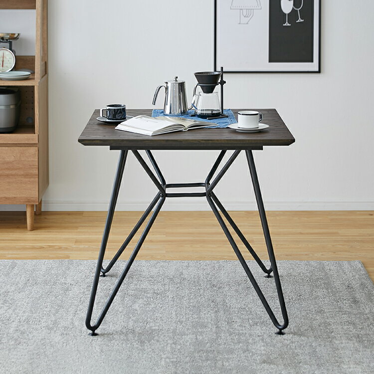 ダイニングテーブル 幅80cm ダイニング テーブル テーブル単品 木製 天然木 インダストリアル カフェ 食卓 食卓テーブル おしゃれ 一人暮らし キッチンテーブル