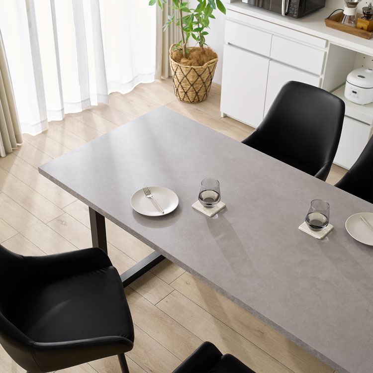 ダイニングテーブルセット 4人掛け 5点セット ダイニングテーブル セット ダイニングセット ダイニング テーブル チェア 机 椅子 木目調 モルタル調 4人 四人 5点 スチール脚 脚 組み立て おしゃれ リビング 食卓