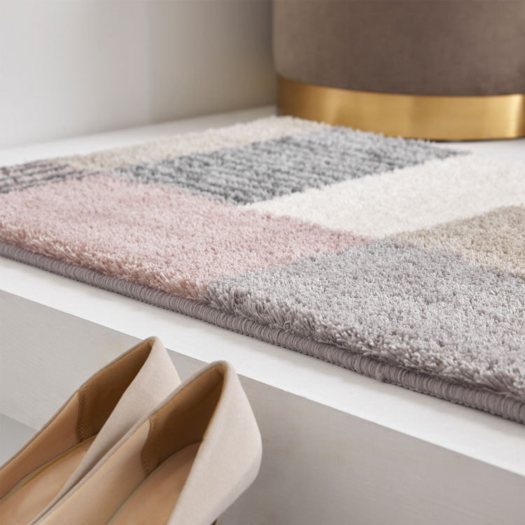 [ポイント10倍! 11/20 20:00-11/25 23:59] 玄関マット 洗える 小さめ 柄 ミニ 高級感 長方形 玄関ラグ ラグ カーペット 厚手 柄 80×50 絨毯 デザイン グラフィカル 滑り止め付き オシャレ 水洗い可 おしゃれ 一人暮らし